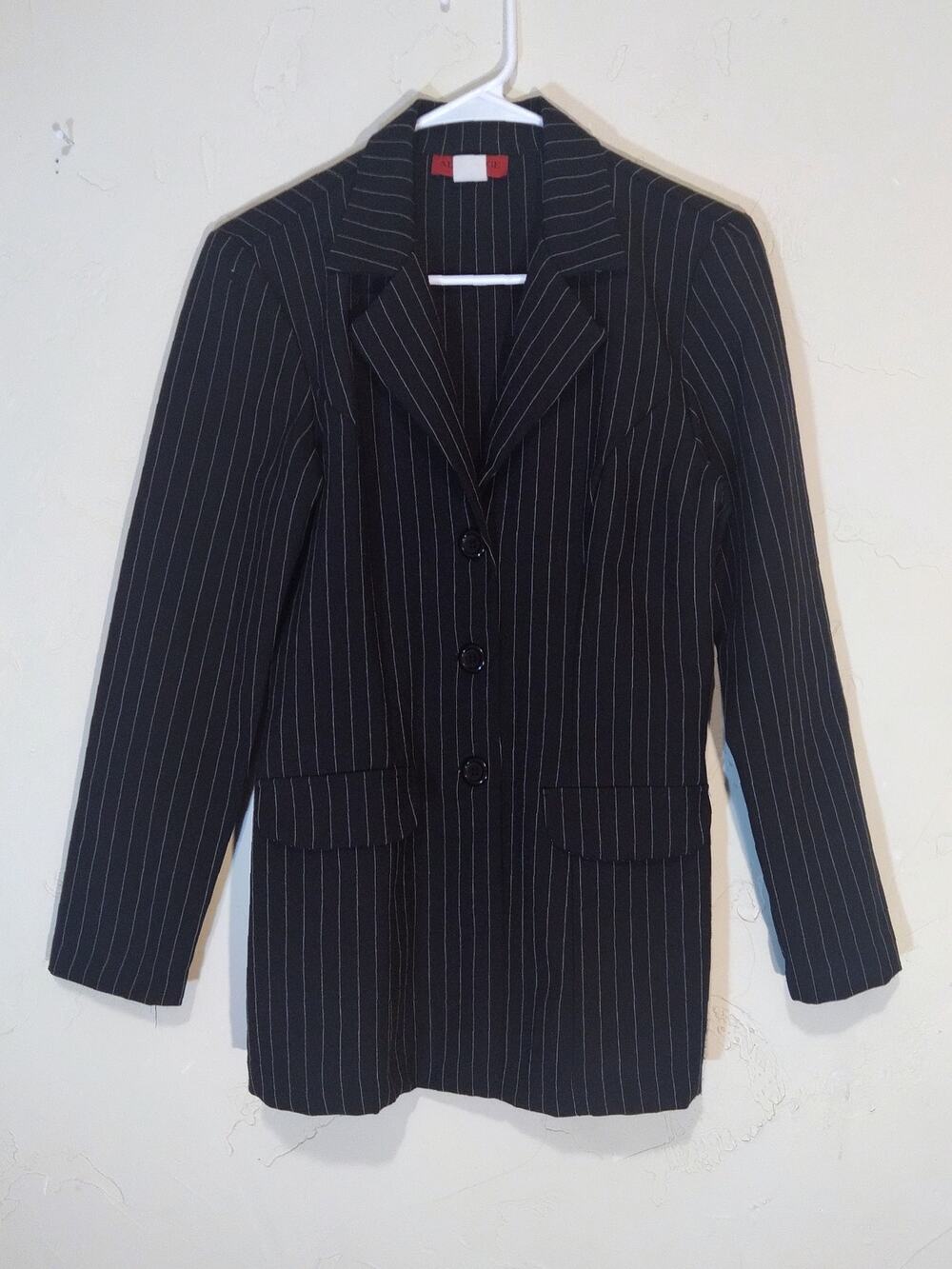 Alyn Paige Pinstripe Long Blazer Jacket